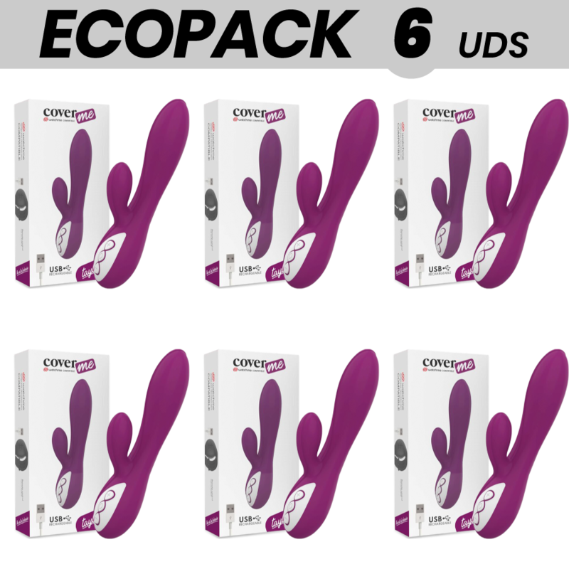 ECOPACK 6 UNIDADES - VIBRADOR COVERME TAYLOR COMPATÍVEL COM TECNOLOGIA SEM FIO WATCHME