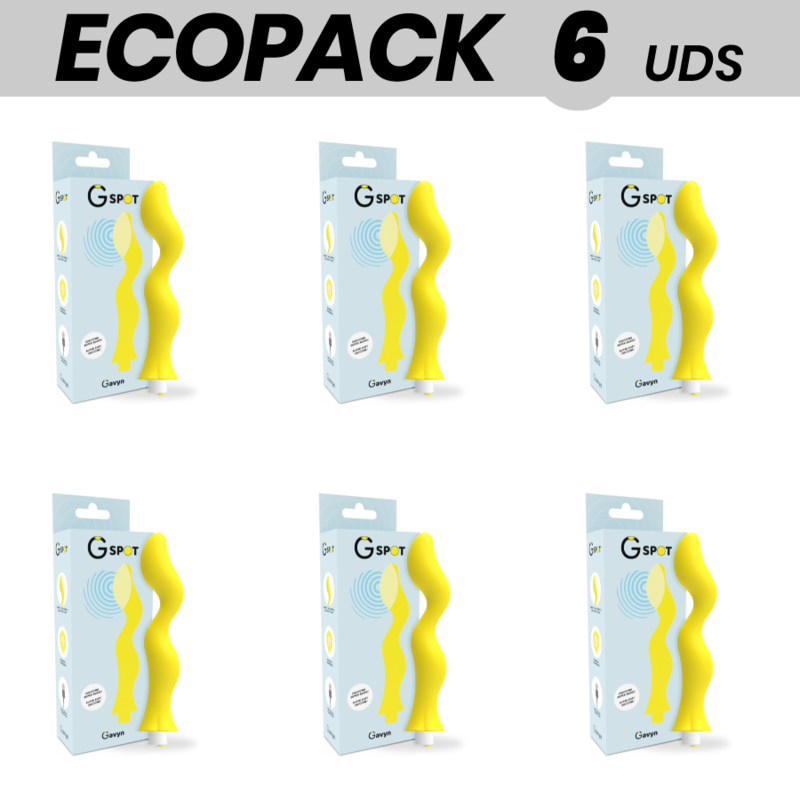 ECOPACK 6 UNIDADES - G-SPOT VIBRADOR GAVYN AMARELO