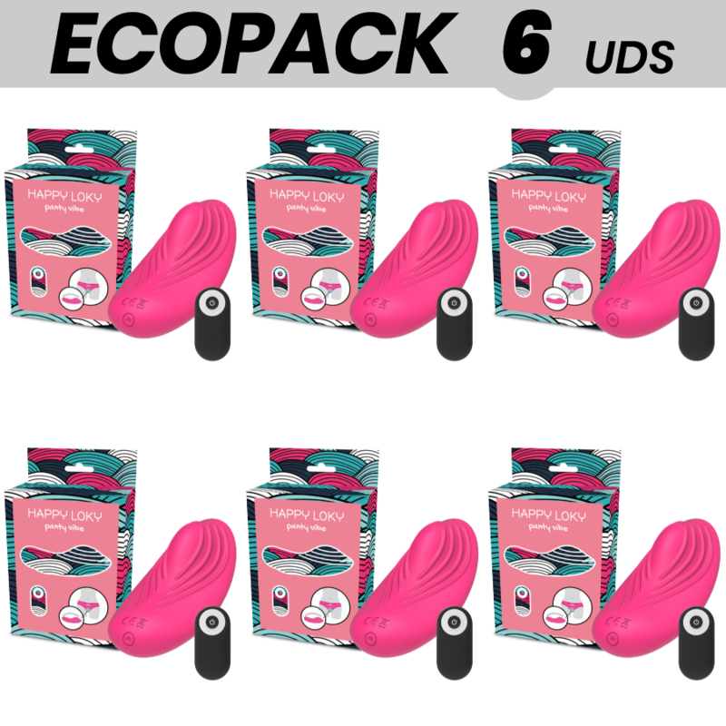 ECOPACK 6 UNIDADES - HAPPY LOKY VIBRATOR CALA CONTROLE REMOTO
