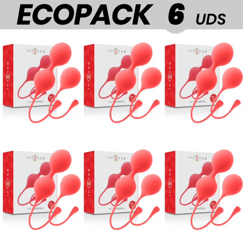 ECOPACK 6 UNIDADES - INTENSE PACK BOLAS KEGEL KENDALL VERMELHO