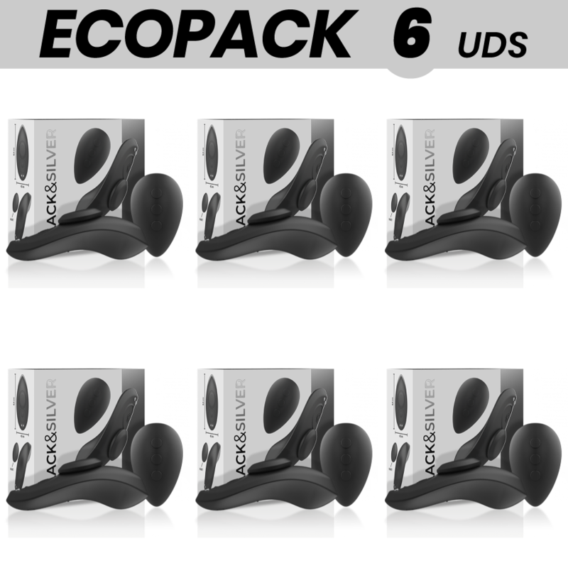 ECOPACK 6 UNIDADES - BLACKSILVER PRESTON VIBRADOR DE SILICONE RECARREGVEL PRETO