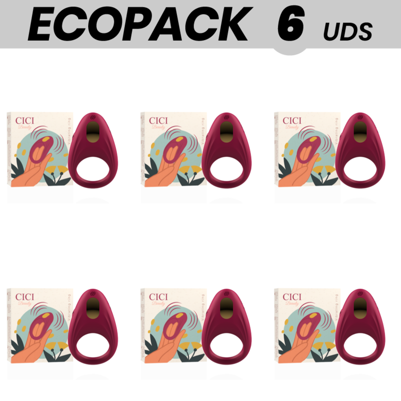 ECOPACK 6 UNIDADES - CICI BEAUTY PREMIUM SILICONE VIBRATING RING