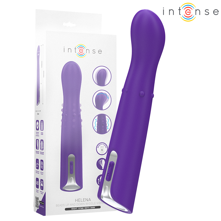 INTENSE - HELENA BEADS VIBRADOR WIGGLE UP  DOWN 13,5 CM