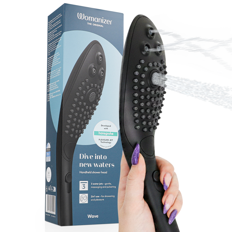 WOMANIZER - CHUVEIRO ESTIMULANTE CLITORIAL WAVE PRETO